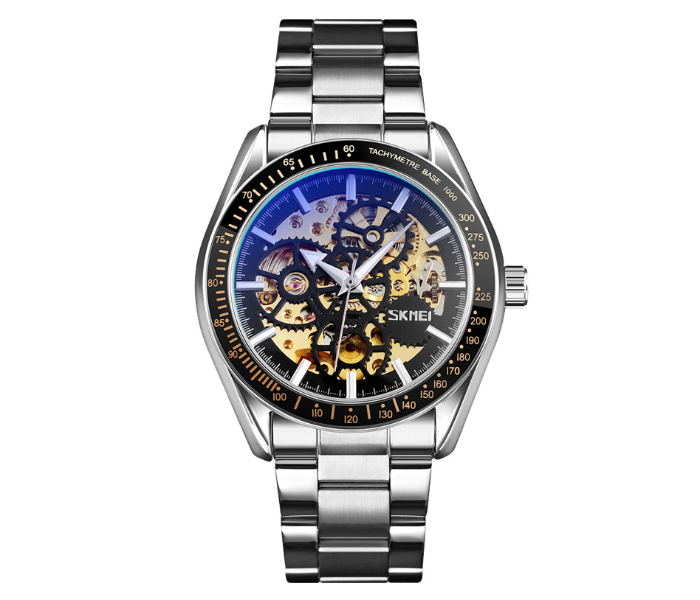 Skmei 9194 Golden Automatic Watch – Silver - Zoom Image