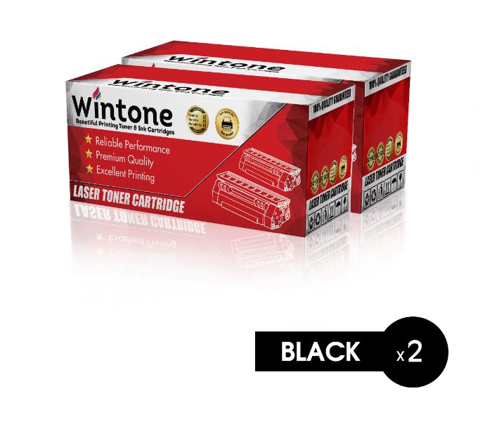 Wintone Pack of 2 CF244A 44A Laser Toner Cartridge is Compatible for HP LaserJet Pro M15a - Black - Zoom Image