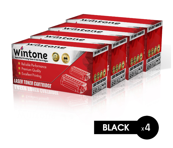 Wintone Set of 4 Pack Q6511A 11A Laser Toner Cartridge is Compatible for Canon and HP LaserJet 2400 2410 2420 2430 Canon i-SENSYS Lasershot LBP 3460 Series - Black - Zoom Image