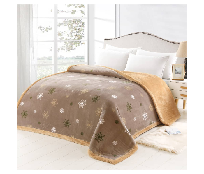 All Season 350GSM Microplush Thermal Fleece Leisure Blanket - Light Brown - Zoom Image