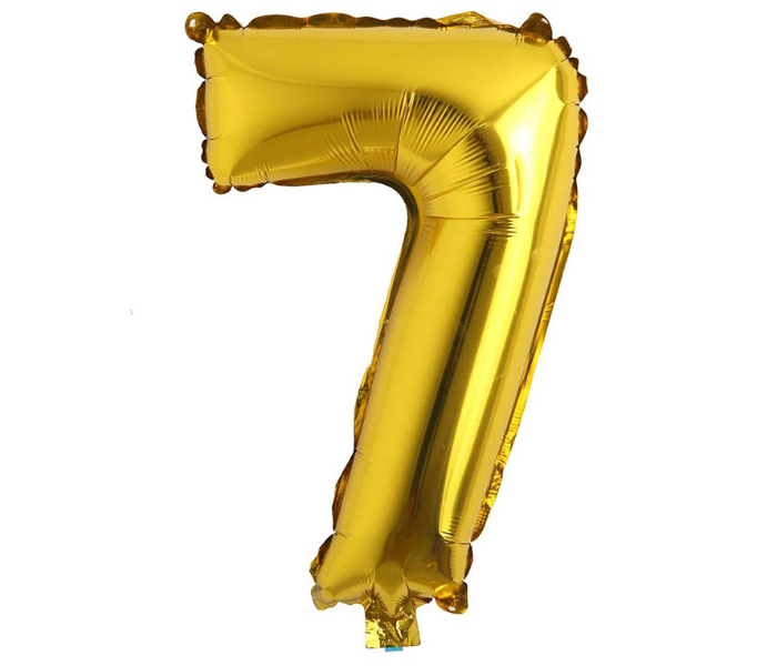 40 Inch Folio Number 7 Digit Helium Birthday Party Balloons - Gold - Zoom Image