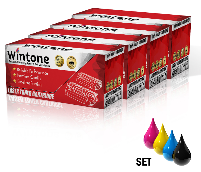 Wintone Compatible Set of 4 Pack Toner Cartridges CLP320 325B CLT R 407S for Samsung CLP310 Series - Black,Cyan,Yellow and Magenta - Zoom Image