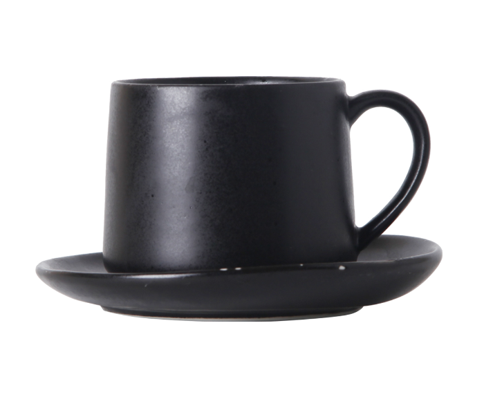 Sharpdo XY40033 250ml Kiln Coffee Cups and Dishes - Black - Zoom Image