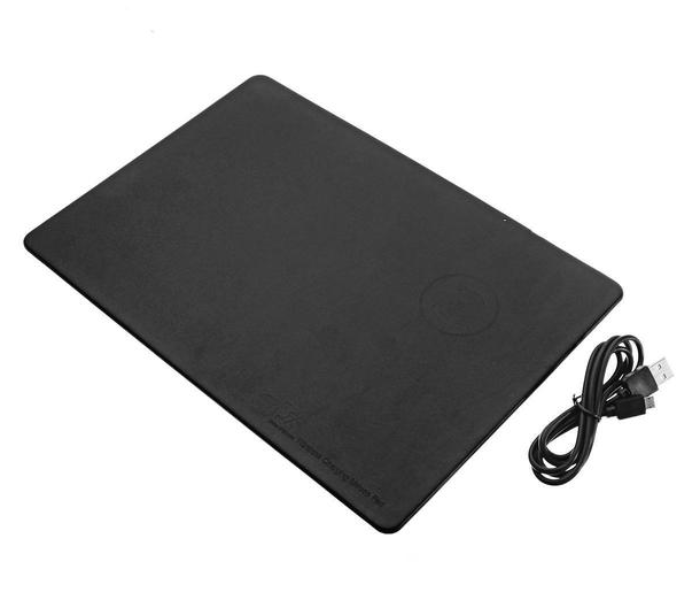 Wireless Charging Mouse Pad Qi Standard Charger- Black - Zoom Image 1