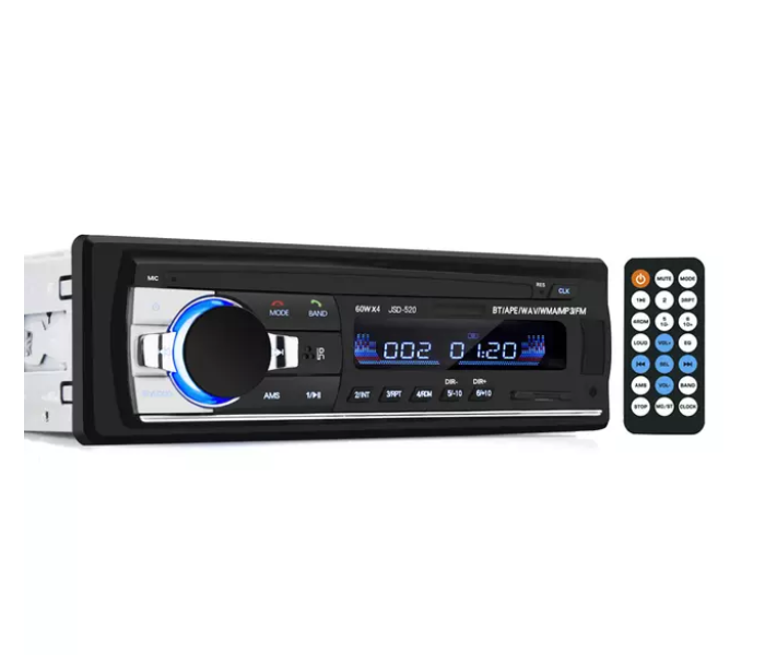 Car Stero Bluetooth Mp3 With Usb Aux Sd Card Mobile Charger Radio - Black - Zoom Image 1