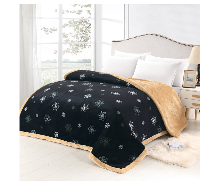 All Season 350GSM Microplush Thermal Fleece Leisure Blanket - Black - Zoom Image