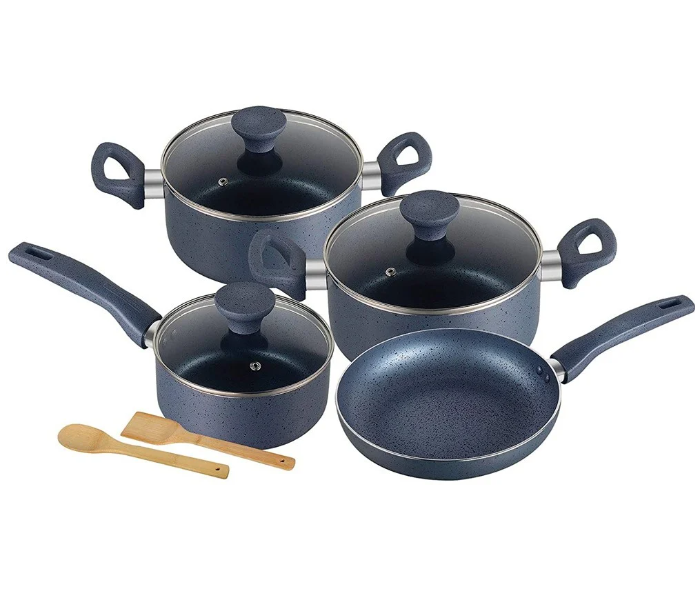 Royalford RF9844 Set of 9 Piece Non Stick Cookware Set - Purple - Zoom Image 1