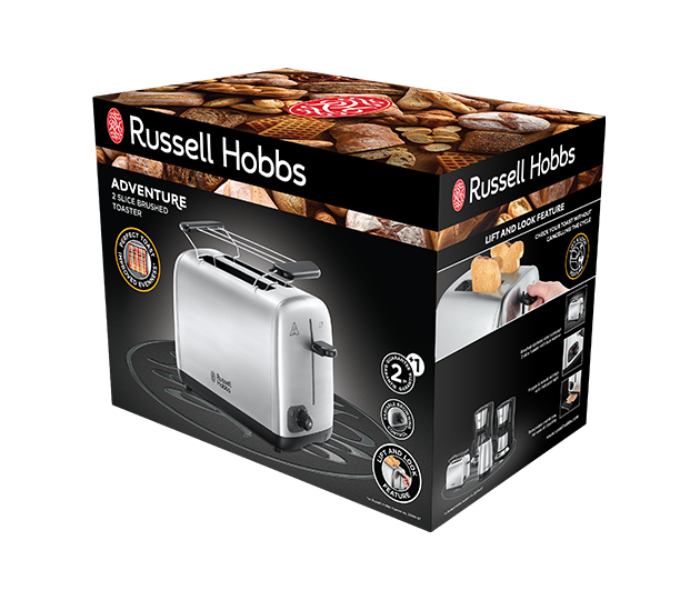 Russell Hobbs RH24080 Adventure 2 Slice Toaster - Black and White - Zoom Image 2