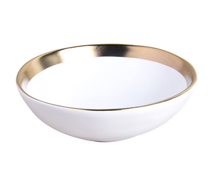 Generic JP20013 5.5 inch Shaped Bowl - White and Gold - Zoom Image