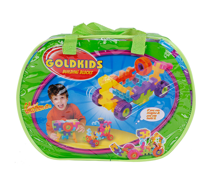 Goldkids HJ-3740 96 Pieces Hut Bagged  with Blocks - Zoom Image