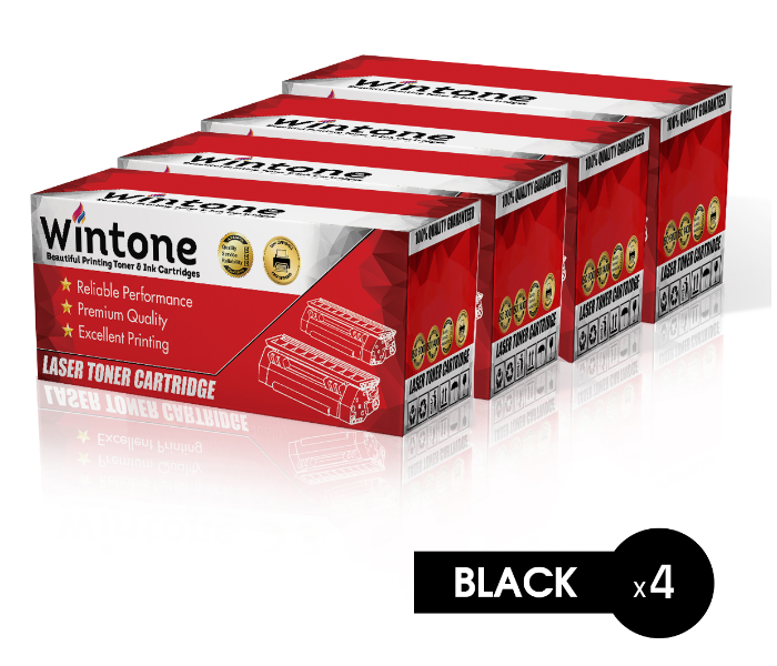 Wintone Pack of 4 X3215 3225 3260 Laser Toner Cartridge is Compatible for Xerox Phaser WC 3252 3260 3215 3225 DNI - Black - Zoom Image