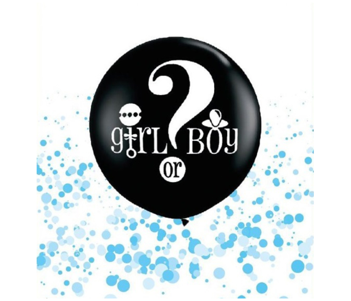 Girl or Boy 27 Inch Treasures Surprise Gifted Gender Reveal  – Blue - Zoom Image