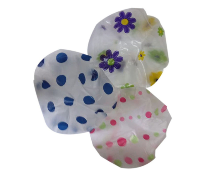 Creative Design Printed Pack Of 3 Multicolour Shower Cap - Zoom Image