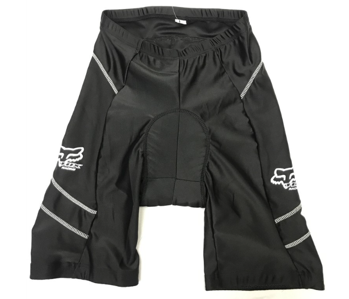 Cycling Shorts With Soft Padding And Elastic Band Large - Fox Black and Gray Combination Print - Zoom Image 1