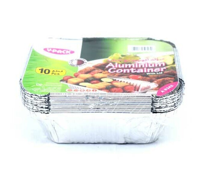 V-Pack A8342 10 Pieces 47X122X40mm Aluminum Container  Silver - Zoom Image