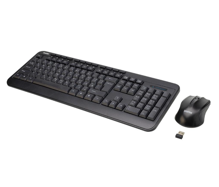 Imation WIC 319 2.4G Wireless Keyboard and Mouse Combo - Black - Zoom Image 3