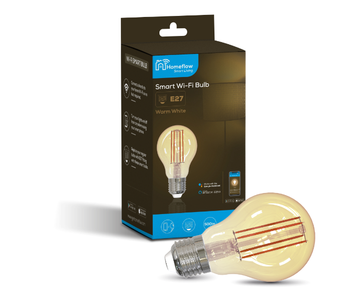 Homeflow Wi-Fi 5.5W E27 Filament Bulb - Zoom Image 1