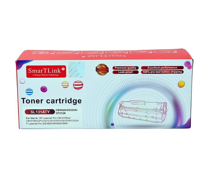 SmartLink SL131ATY HP CB542A/CE322A/CF212A-SL131ATY Toner Cartridge for HP - Yellow - Zoom Image 1