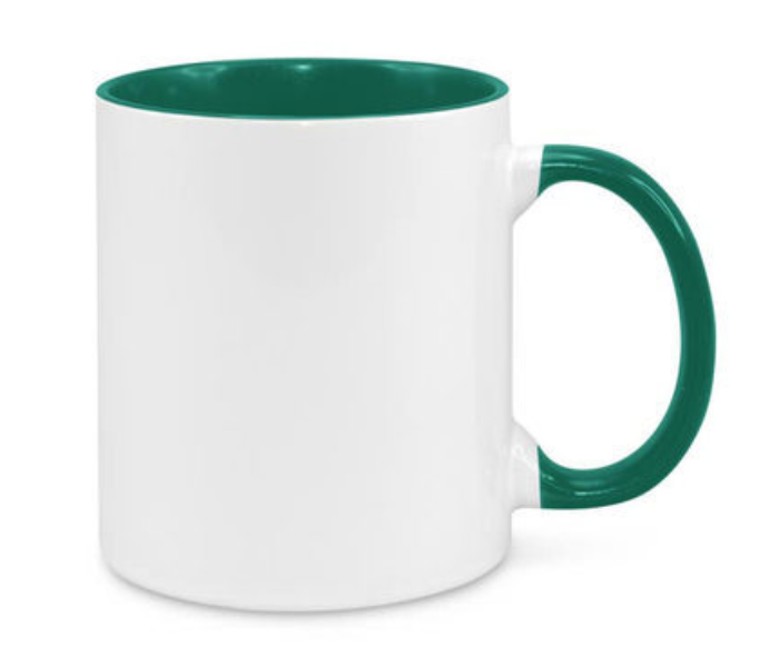 SS Two Tone Coffee Mug - Green and White - Zoom Image