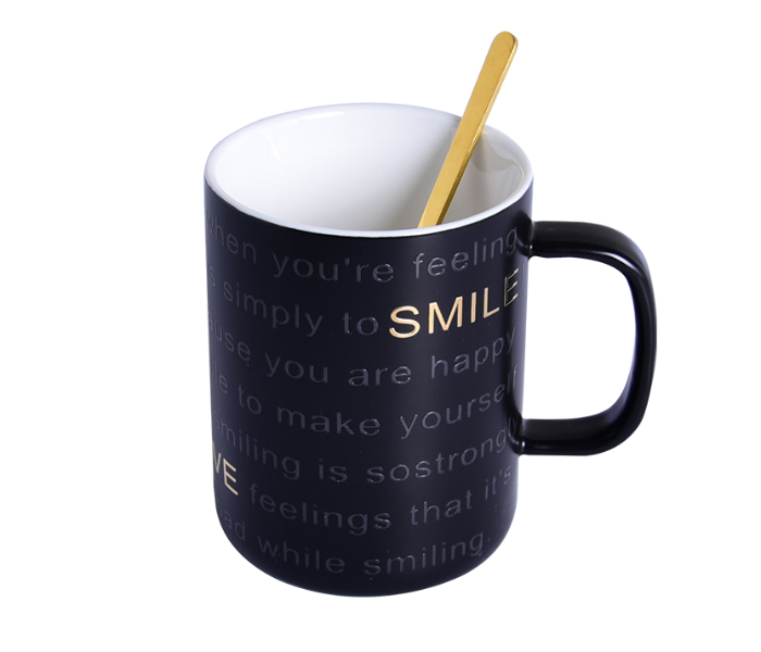 Generic MINGYI30051 Simple Smile Fashion Cup - Black - Zoom Image