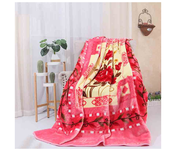 Super Soft Blanket for Winter Season for Double Bed - Pink - Zoom Image