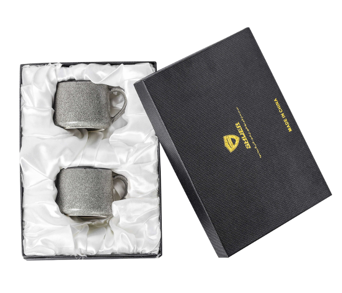 Shuer XY50002 300ml Set of 2 Piece Ceramic Necked Mug - Grey - Zoom Image