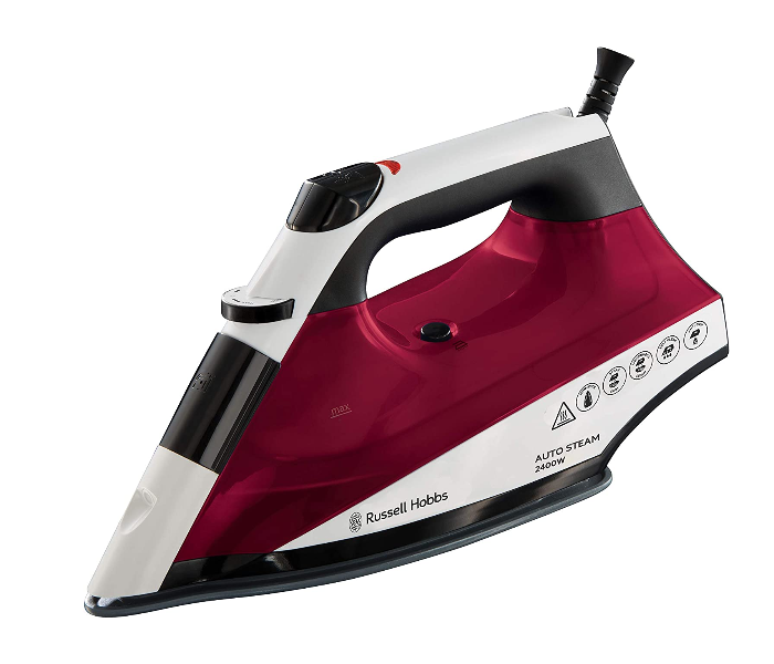 Russell Hobbs RH22520 Auto Steam Pro Non-Stick Steam Iron - White and Red - Zoom Image 1