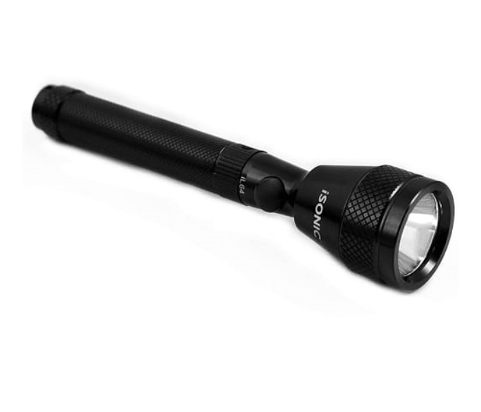 iSonic IL 64 3W Mega Bright LED Flash Light - Black - Zoom Image 1