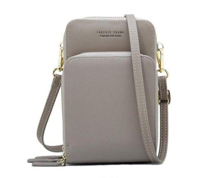 Forever Young 3 Pocket Messenger Bag for Women - Beige - Zoom Image