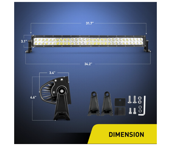 GZ LED BAR 180W Spot Flood Combo Driving Lamp Off Road Lights Work Light Boat Jeep Headlight Lamp - Zoom Image 2