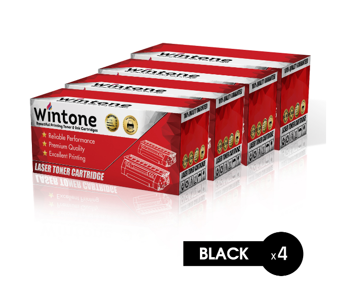 Wintone Set of 4 Pack Drum CF219A is Compatible for HP LaserJet Pro M - Black - Zoom Image