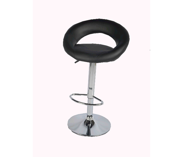 Adjustable Leather Bar Chair Style 4 Office Chair Bar Stool  - Black - Zoom Image