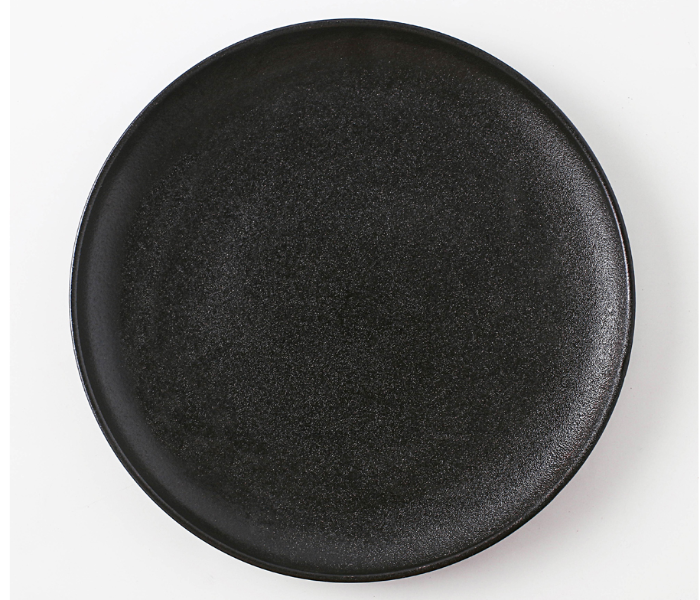 Shuer YBH10003 10 inch Black Iron Sand Glaze Ceramic Plate - Black - Zoom Image