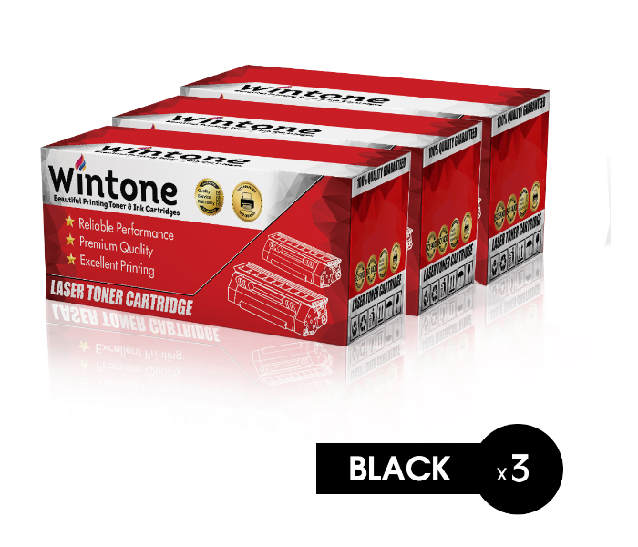 Wintone Pack of 3 MLT D104 Laser Toner Cartridge is Compatible for Samsung ML 1660 1665 1666 1670 1672 1674 1675 1678 1860 1865 SCX 3000 3200 3205 N Series W - Black - Zoom Image