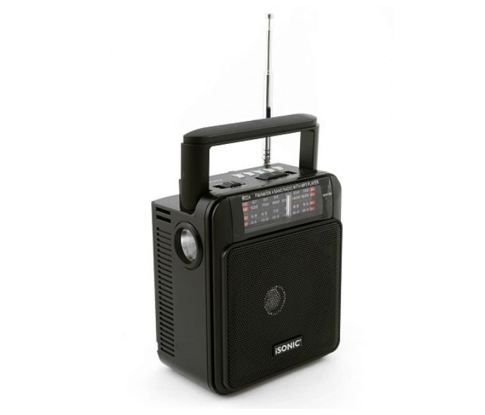 iSonic IR 224 4 Band Rechargeable Radio with Mp3 Player - Black - Zoom Image 3