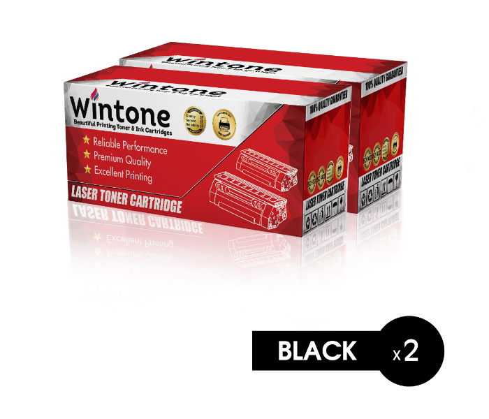 Wintone Set of 2 Pack CF283X 83X CRG737 Laser Toner Cartridge is Compatible for Canon and HP LaserJet Pro MFP M 201 225 Canon i-SENSYS MF - Black - Zoom Image