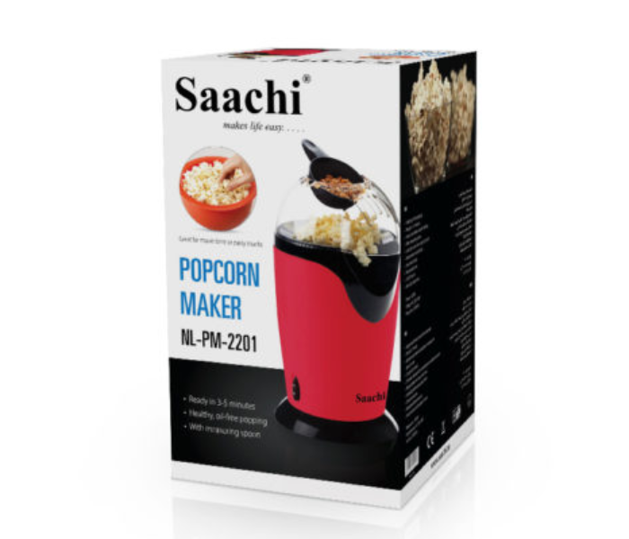 Saachi NL-PM-2201-RD 1200W Popcorn Maker- Red and Black - Zoom Image 2