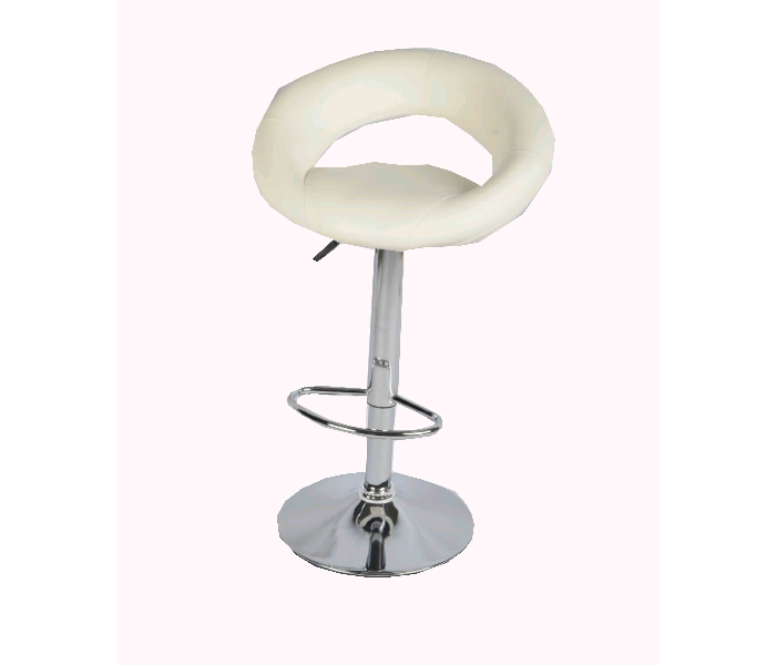 Adjustable Leather Bar Chair Style 3 Office Chair Bar Stool - White - Zoom Image