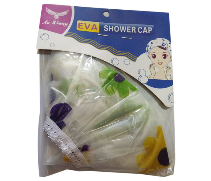 Flowers Printed Multicolour Shower Cap - Zoom Image 1