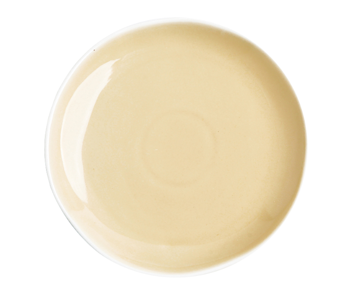 Shuer XY10175 10.75 inch White Edge Ceramic Deformation Plate - Beige - Zoom Image