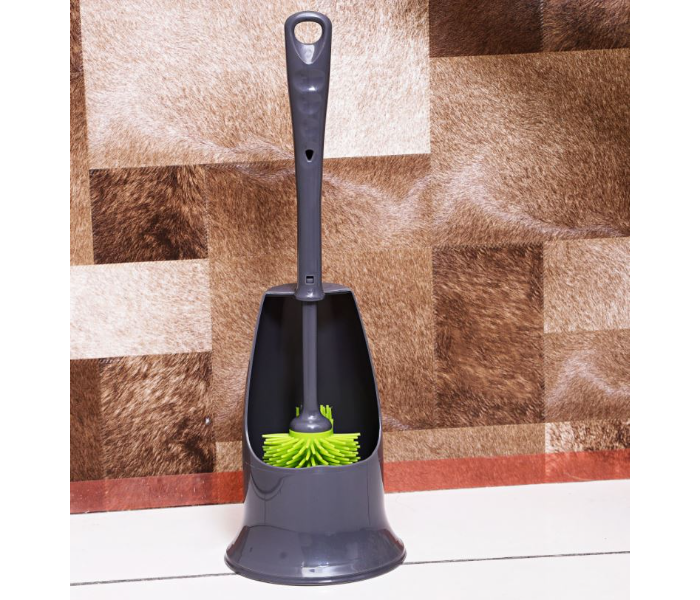 Royalford RF9836 Toilet Brush with Holder - Grey & Green - Zoom Image 2