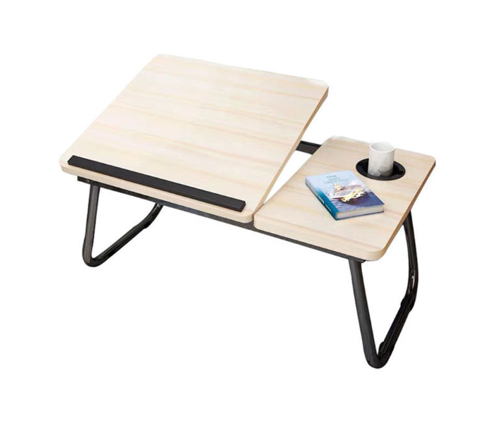 Adjustable Height Folding Table Laptop Desk - Beige - Zoom Image 1