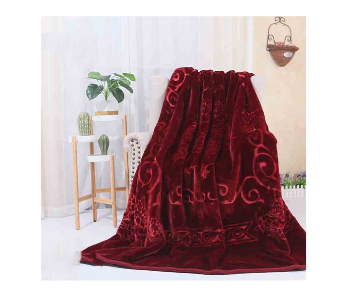 Super Soft Blanket for Winter Season for Single Bed - Rose Red - Zoom Image