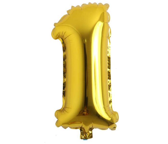 40 Inch Folio Number 1 Digit Helium Birthday Party Balloons - Gold - Zoom Image