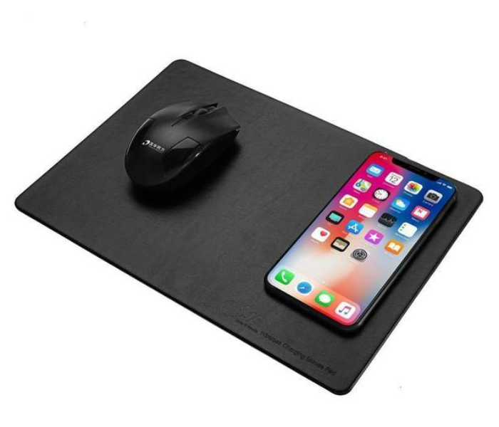 Wireless Charging Mouse Pad Qi Standard Charger- Black - Zoom Image 2