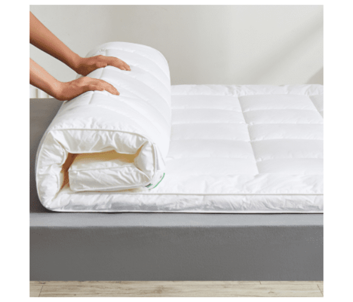 Solid Hotel King Size 120cm Mattress Topper - White - Zoom Image