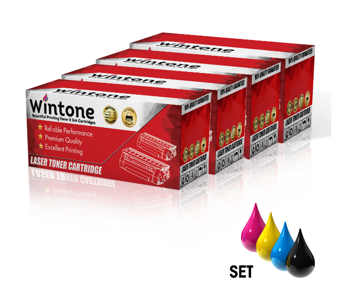 Wintone Compatible Set of 4 Pack Toner Cartridges Q6470A Q7581A Q7582A Q7583A 503A 501A for HP Color LaserJet - Black,Cyan,Yellow and Magenta - Zoom Image