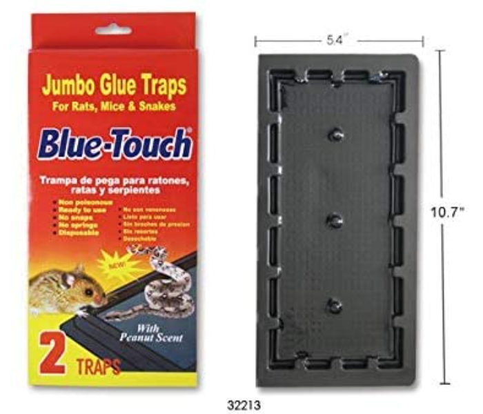 Large Mouse Glue Traps,Professional Mouse Glue Boards for Rats,Mice,Snakes and Pests. Jumbo Size 5.4" X 10.7" X 1" - Zoom Image 2