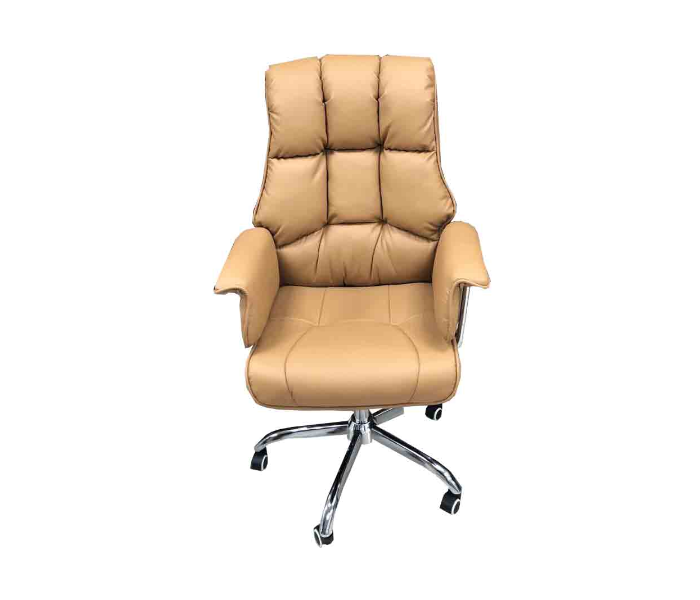 Executive Look Style 1 Office Chair with Wheel Frame - Brown - Zoom Image