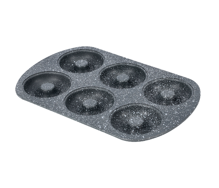 Royalford RF9905 Smart 6 Cavity Granite Donut Pan - Black - Zoom Image 3